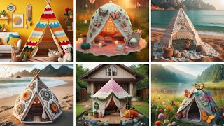 beautiful crochet camping tents