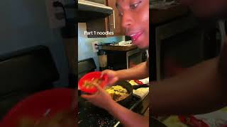 Part 1 2x spicy noodle challenge #funny #ourchannel #bellandkeyzz #comedy #2xspicynoodle #shorts