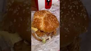 Zinger stacker #burger #cookingvideo#friedchicken #sandwich #kfc #wings #zinger #zingerstacker