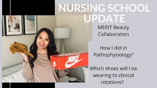 MERIT Beauty + Nursing School Update + NURSING SHOES Unboxing/Review | WCU Edition