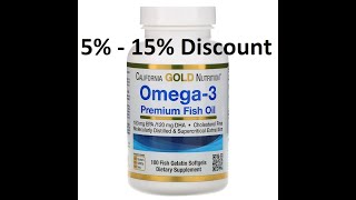 Discount - California Gold Nutrition, Omega-3, Premium Fish Oil, 100 Fish Gelatin Softgels Review