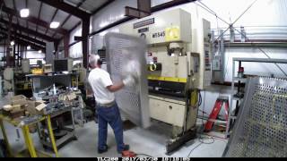 Time lapse bending of parts on a Niagara hydraulic press brake