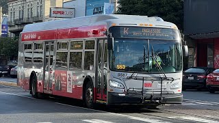 San Francisco MUNI 2016 New Flyer Xcelsior XDE40 8887 on route K Ingleside