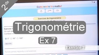 Ex 7 : combien fait x sachant que cos(x)=0?