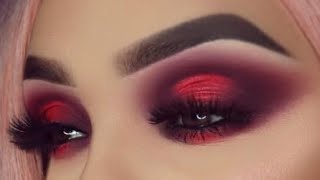 I ATTEMPT A RED EYESHADOW LOOK TUTORIAL