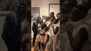 Burna Boy Kevin Hart & Akon link up in Los Angeles.