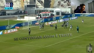 CLEBAO REAGE A PONTE PRETA 0X0 CEARÁ!! (CORTES DA LIVE)