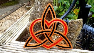 Celtic heart with infinity loop, routed out and inlayed with resin..