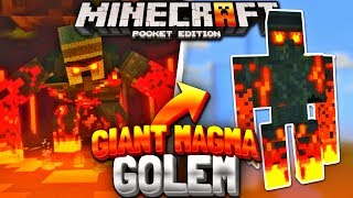 SPAWN a giant MAGMA GOLEM in Minecraft PE - Story Mode Boss Fight - Lava Golem (Minecraft 1.2)