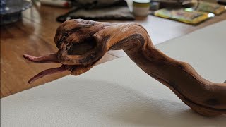 1-Piece Driftwood Snake Carving Project