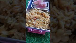 Kids Tiffin Idea : Popat Bhat or  पावटे भात and Khatameeta Gava #shorts  #ytshorts  #tiffin  #food