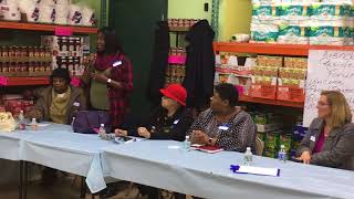 Brittany Primm, Euclid Resident speaks at Simon's Supermarket Community Forum