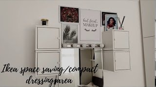 IKEA Ekby dressing table hack /space saving dressing table/compact dresser/storage - space saver