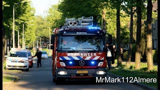 Grote Brand GRIP 1 in seniorenflat Almere, Massale inzet van Brandweer, Ambulance en Politie