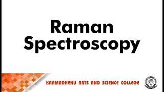 Raman Spectroscopy  | Ms M Jayamani | Assistant Professor | Department of Physics