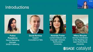 Sage Catalyst: An Introduction with Amanda Foster and Hilary Skoyles from Northumbria University