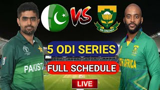 Pakistan tour of south Africa odi series full schedule 2024|pak vs sa odi series 2024|F Sports HD