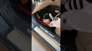 Socks on car mat