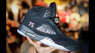 Paris PSG Or Metallic 5’s | Unboxing Air Jordan 5 “Paris” Saint-Germain | In-Depth Review