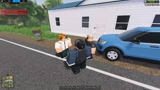 HOMELESS MAN ATTACKS COPS FOR NOT GIVING IN RENT #erlcroblox #roblox