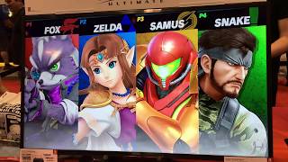 Super Smash Bros. Ultimate Demo: Fox vs Zelda vs Samus vs Snake - Fan Expo 2018