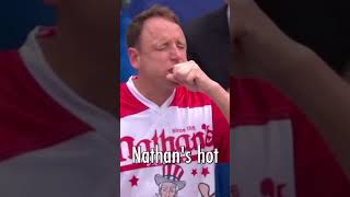 Competitive eater takes out protester….. still wins #shorts