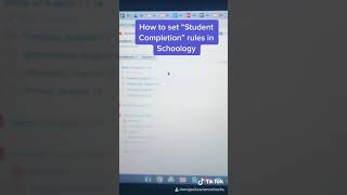 Student Completion Rules in Schoology