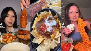 1 hour Tiktok Mukbang compilation part-91 | taco bell , wingstop , ramen and more