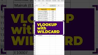 Excel Mostly Asked Question 🌟Use Amazing Trick✌️Vlookup with wildcard #excelshorts #exceltricks