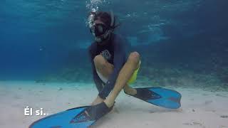 Entrenamiento de apnea con roca / freediving trainning (with a rock)