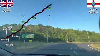 Hitchin - Norwich (4x timelapse with route visualisation) #2023 #england #uk #greatbritain #gb #eng