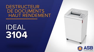 Destructeur de documents haut rendement IDEAL 3104 | ASB