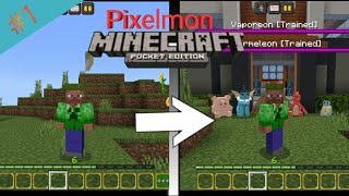 Starting with pixelmon in Minecraft pocket edition || Prasad Gaming