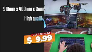 Green Screen Mouse Mat Mouse pad-Gaming live streaming -- PrimeCables®