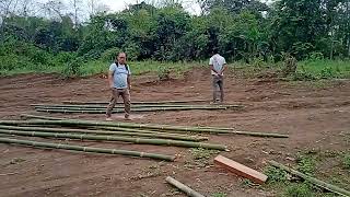 Half way through the construction of a church building.