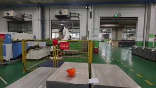 LVT, WPC, SPC elastic floor robot automatic feeding, cutting, and palletizing production line