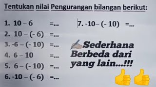 Pengurang bilangan Bulat soal mirip cocok bagi pemula