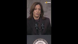 Kamala Harris speaks after losing to Donald Trump for president