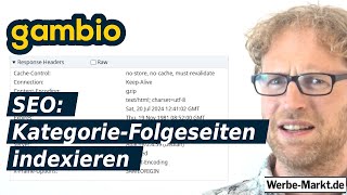 Gambio SEO: Kategorie Folgeseiten indexieren