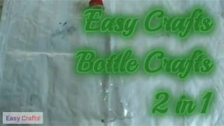 Plastic Bottle Crafts | DIY | Showcase Flower vase & Screen Guard | 2-in1 idea