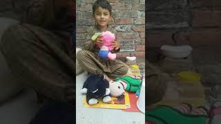 My small cousin play in home village