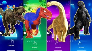 🦖 Jurassic World Dinosaur vs Spider T-Rex vs The Good Dinosaur vs Godzilla | Coffin Dance 🪩