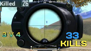 I SHOT HIM IN MID AIR / 33 KILLS / 3 V 4 / PUBG MOBILE ...