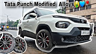 Tata Punch Modified Alloys Cheapest Price @rajsahani27  #tatapunch #modifiedcar#alloy #rhinors