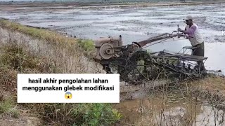 hasil akhir pengolahan lahan menggunakan glebek modifikasi,,, 😱