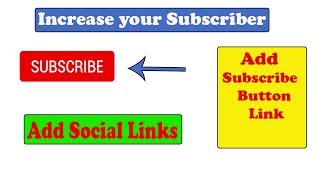 How to add a subscribe button on YouTube channel art or Social media links