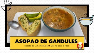 Asopao de Gandules con bolitas de platano recetas puertorriqueñas - Sopon de Gandules puerto rico