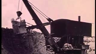 Old video of a steam navvy or steam shovel