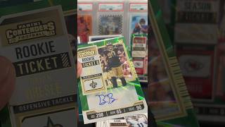 2023 Panini Contenders🔥Bryan Bresee Rookie Ticket Green Holo Laser Auto! #saintsfootball