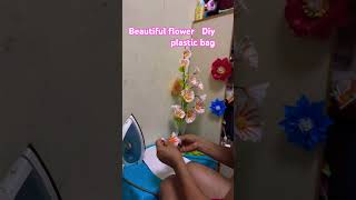 Diy beautiful flower from plastic bag